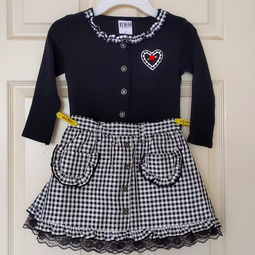 Girl top and skirt set.